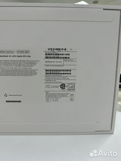 Macbook air 15 m3 512 gb
