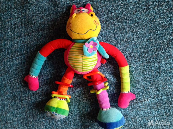 Развивающая мягкая игрушка «Бегемот-акробат»