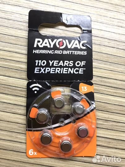 Батарейки для слуховых аппаратов 13, PR48, rayovac