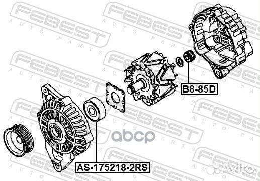 Подшипник генератора Febest AS-175218-2RS