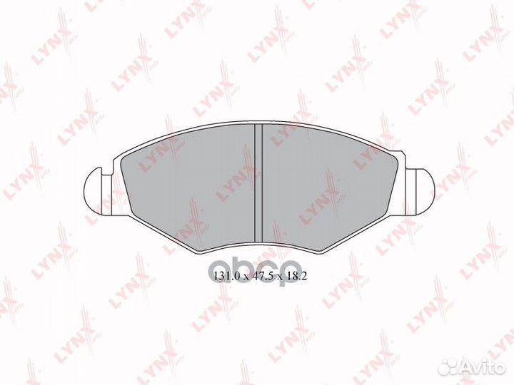 Колодки торм. диск. перед. peugeot 206 1.1-1.9D