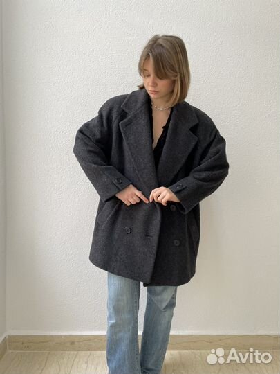 Пальто шерсть винтаж, oversize