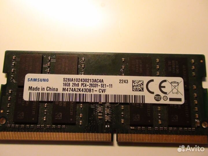 Samsung sodimm DDR4 -16Gb 2933 MHz