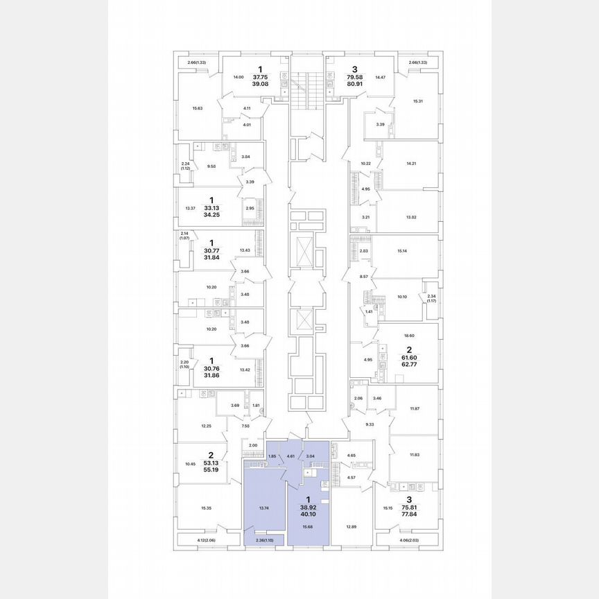 1-к. квартира, 40,1 м², 11/12 эт.