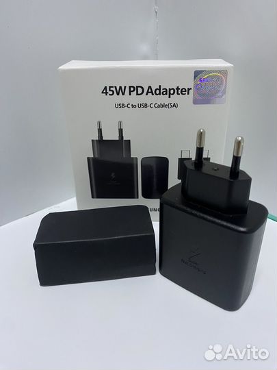 Samsung блок+кабель Type-C to Type-C 45W Black