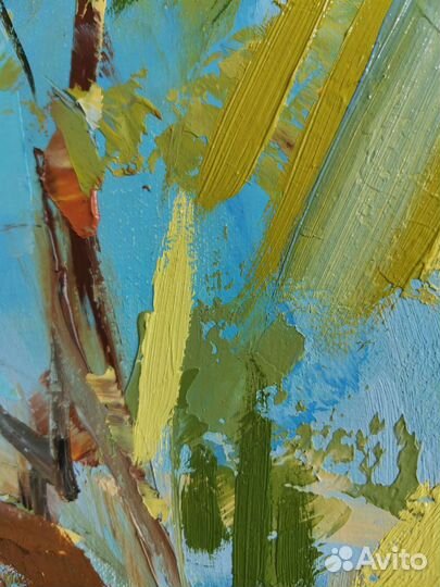 Картина маслом на холсте пейзаж для интерьера