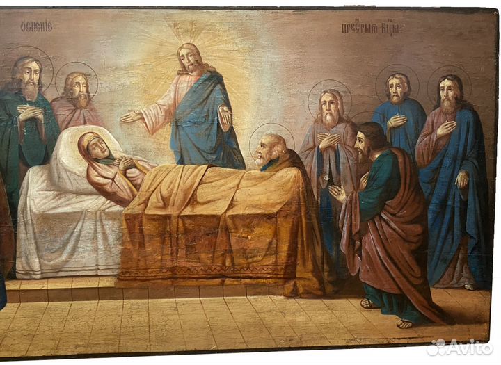 Икона Храмовая Успение 19 век старинная