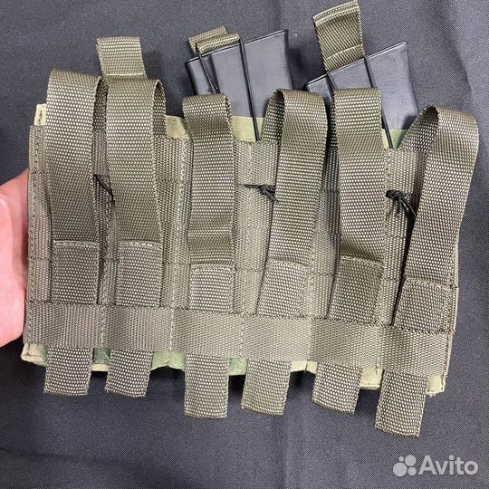 Подсумок на грудь на 3 магазина ак Мох