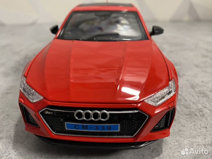 Машина Audi RS7 металл. Красная