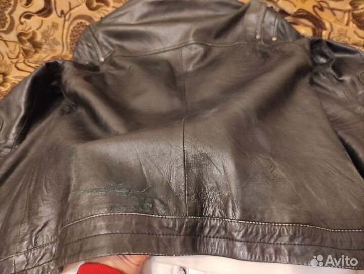 Куртка кожаная мужская 48