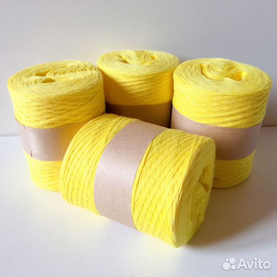Пряжа Италия хлопок цвет лимонный