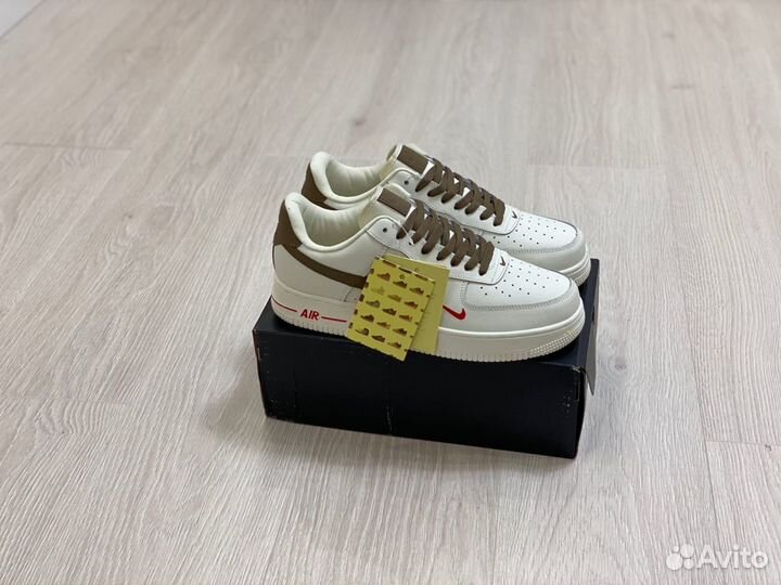 Кроссовки Nike Air Force 1 Premium White Brown