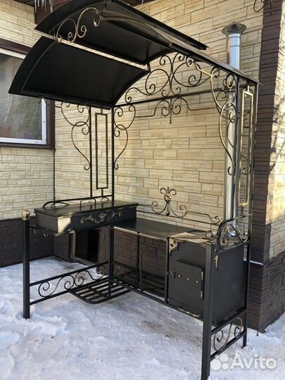 Кованый казан мангал для дачи