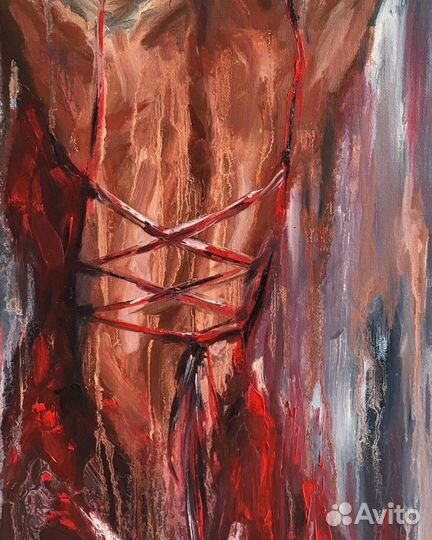 Интерьерная картина маслом портрет женщина