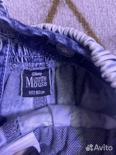 Джинсовые комбинезончик шортами для девочек