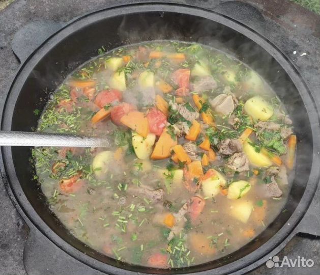 Новые чугунные узбекские казаны с крышкой