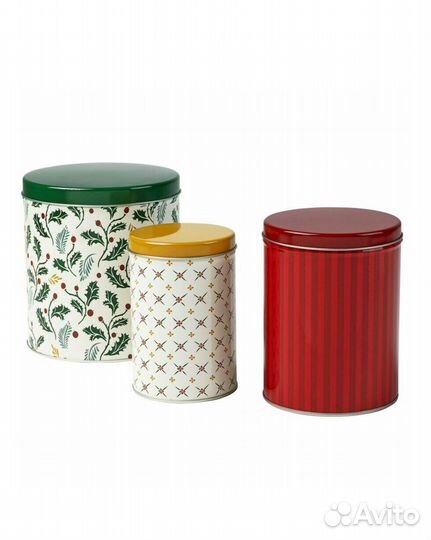 Набор баночек для хранения IKEA, 3 шт