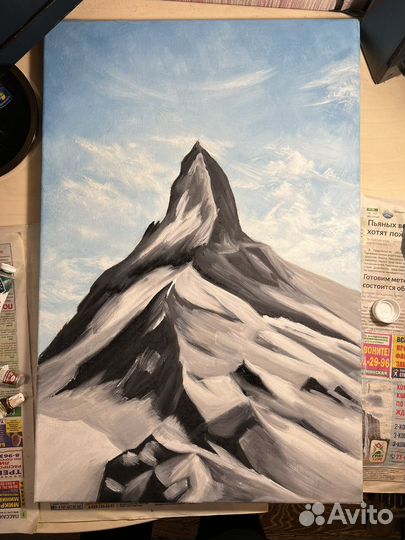 Картина маслом «Вершина горы» 40х60