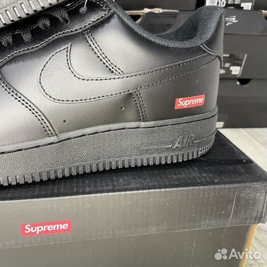 Nike Air Force 1 Supreme black Оригинал