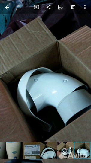 Отвод 90 градусный для коаксиальной трубы