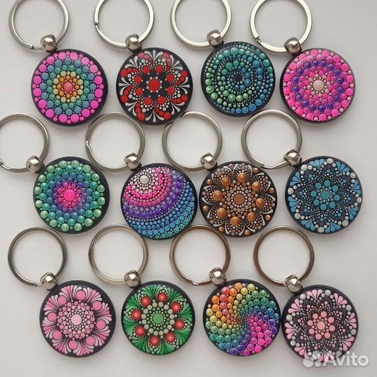 Брелок для ключей с ручной росписью