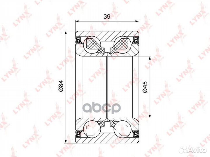 Комплект подшипника ступицы колеса перед/зад