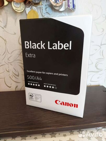 Офисная бумага a4, canon black label extra