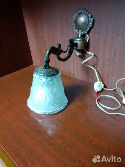 Настенный светильник бра, СССР, винтаж, под бронзу