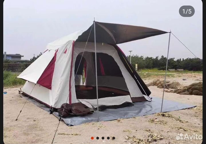 Палатка туристическая высокая 4местная автомат