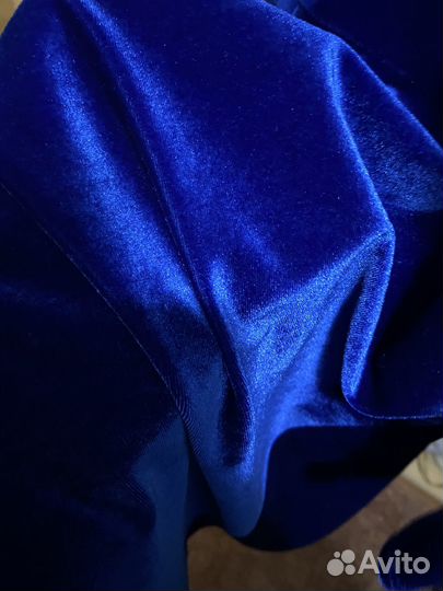 Платье синее бархат
