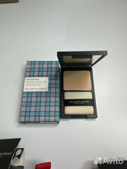 Too cool for school uv cover pact, blusher