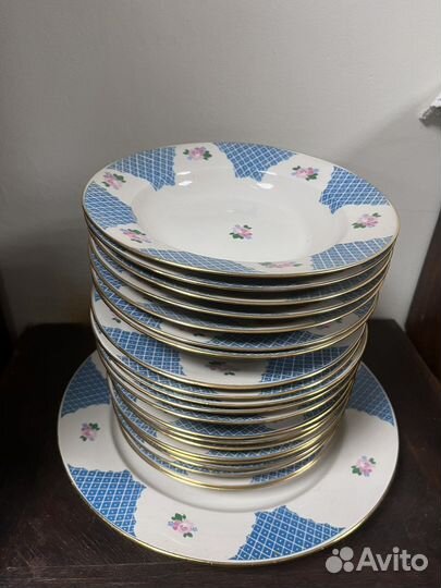 Набор столовой посуды Дулево 1990г СССР