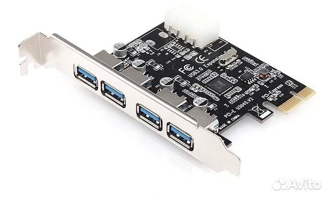 Адаптер карты расширения PCI-E с 4 портами USB 3.0