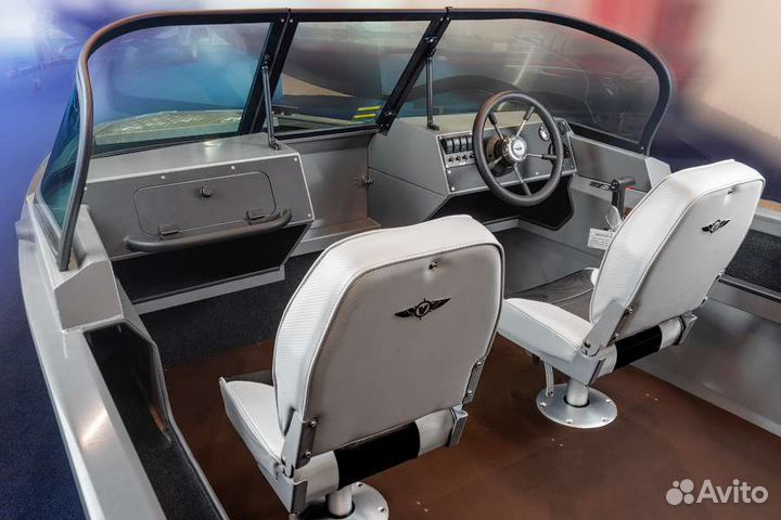 Катер Волжанка 460фиш с мотором yamaha 60 лс