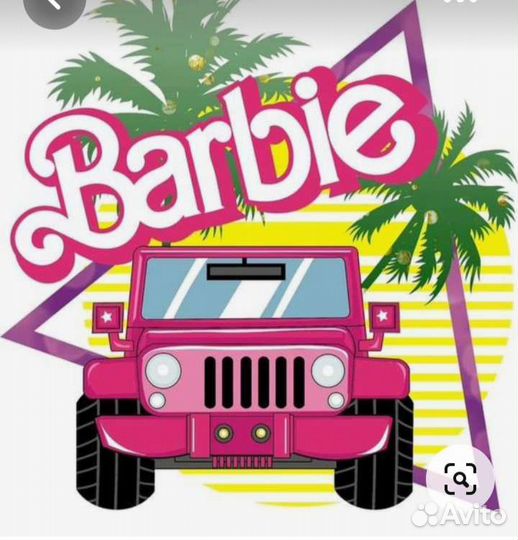 Фотозона из картона Барби