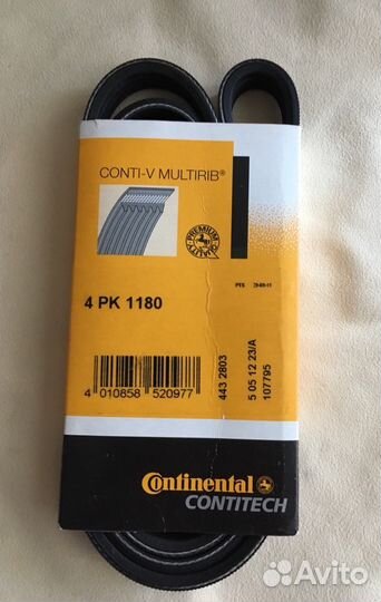 Ремень поликлиновый Contitech 4 PK 1180