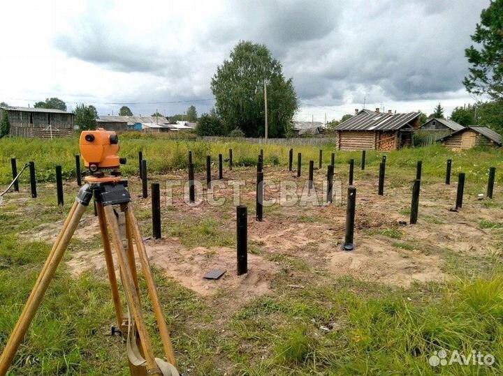 Монтаж винтовых свай с гарантией