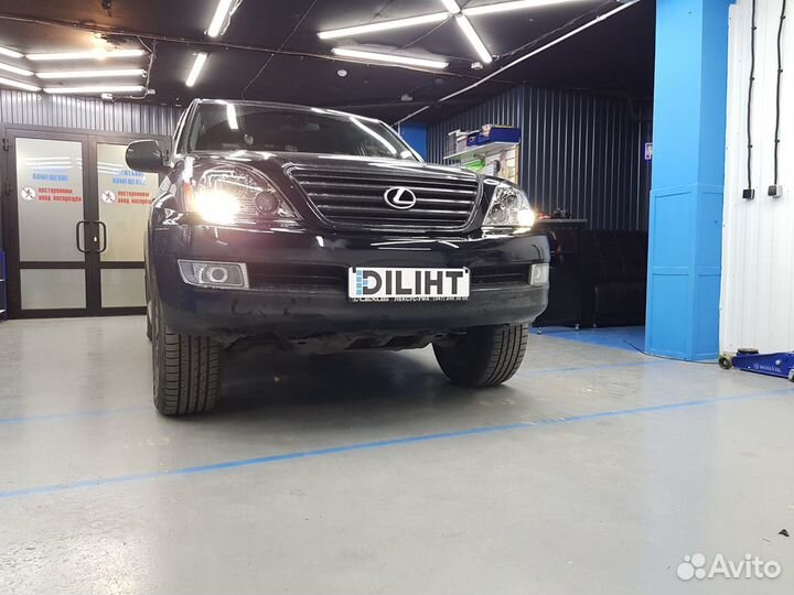 Lexus GX470 LED-линзы и дхо в поворотники