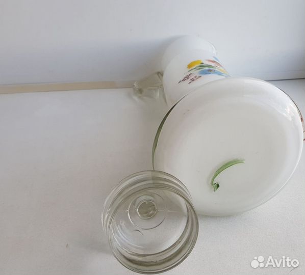 Старинный графин/кувшин молочное стекло 1950-60е