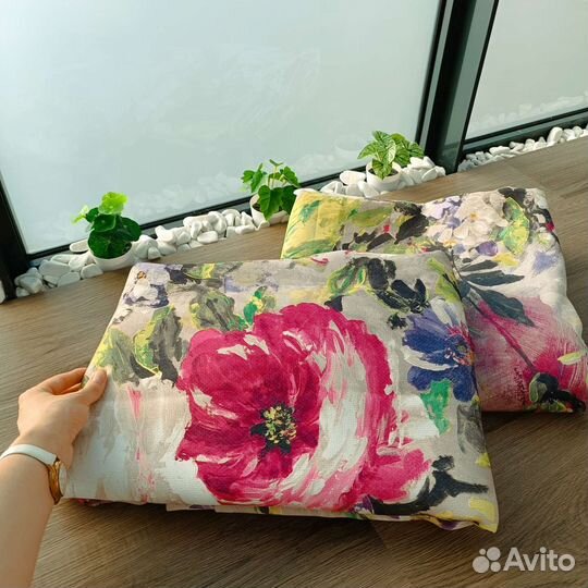 Плотные шторы акварель 4(2+2)м высота регулируется