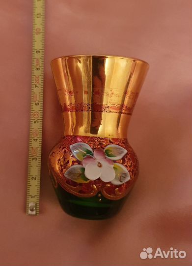 Ваза цветное стекло чехия СССР