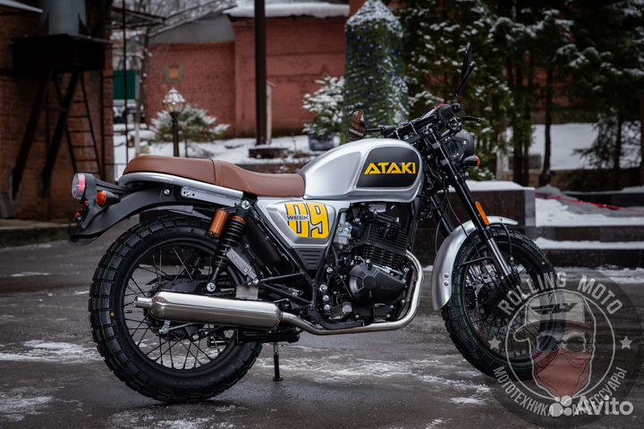Дорожный мотоцикл Ataki Week9 silver птс новый
