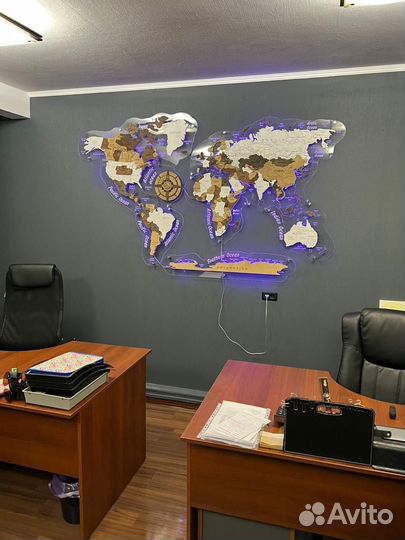 Карта мира на стену