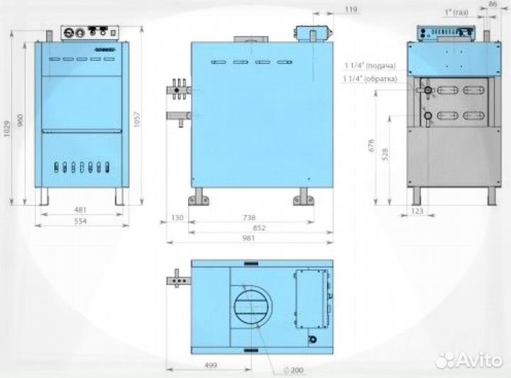 Газовый котел RSA 80 кВт