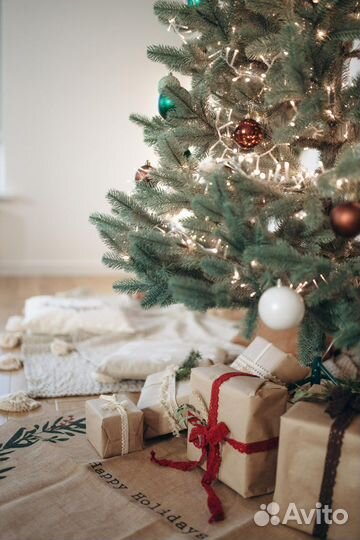 Ёлка литая новогодняя голубая 230 см