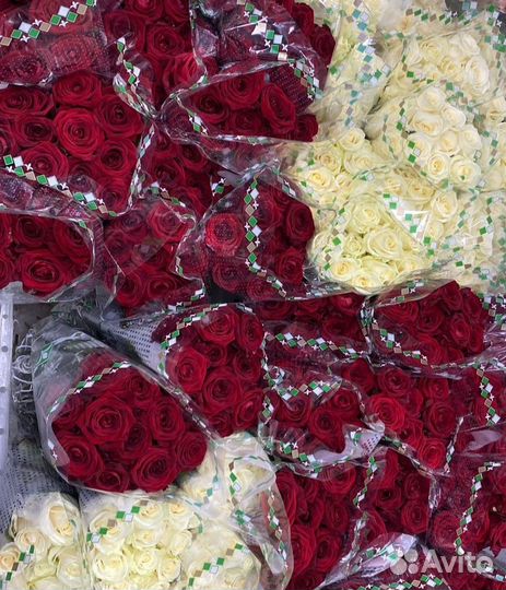 Розы красные, белые, розовые 50см