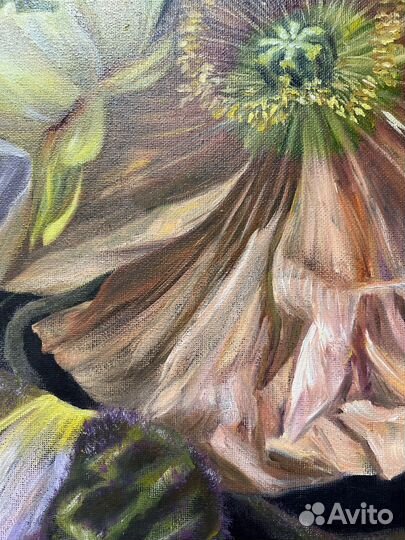 Картина маслом на холсте цветы