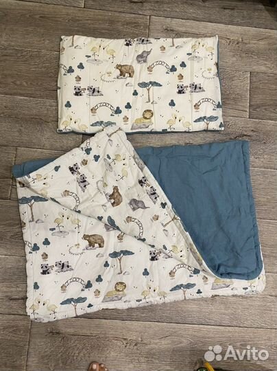 Бортики в детскую кроватку одеяло и подушка