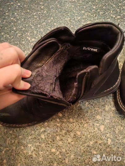 Зимняя мужская обувь 41 пакетом кожа нубук