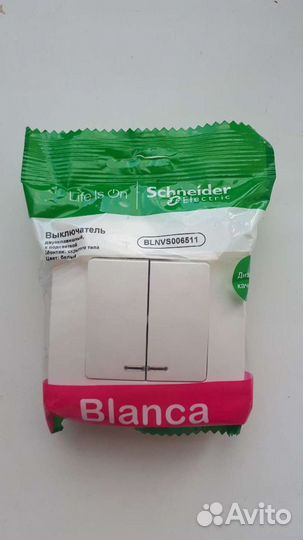 Выключатель Schneider Electric blanca (белый, скры